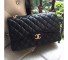 2016 Chanel Classic Flap Bag 1113 Original Caviar leather in Black Gold 1113