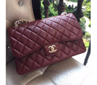 2016 Chanel Classic Flap Bag 1113 Original Caviar leather in Claret Gold 1113