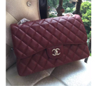 2016 Chanel Classic Flap Bag 1113 Original Caviar leather in Claret Silver 1113