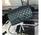 2016 Chanel Classic Flap Bag 1113 Original Deer Leather Blue with Magic color Hardware 1113