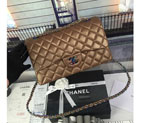 2016 Chanel Classic Flap Bag 1113 Original Deer Leather Bronze with Magic color Hardware 1113