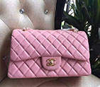 2016 Chanel Classic Flap Bag 1113 Pink Original Sheekskin leather Gold Hardware 1113