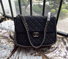 2016 Chanel Classic Flap Bag Original Deerskin Leather A94005 Black A94005