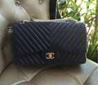 2016 Chanel Classic Flap Bag Original Sheepskin Leather 1113 Gray with Gold 1113