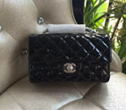 2016 Chanel Classic Flap Bags Original Patent leather A1116 in Black A1116