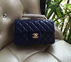 2016 Chanel Classic Flap Bags Original Sheepskin leather 1116 in Blue with Gold hardware 1116
