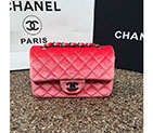 2016 Chanel Classic Flap Bags Original velvet A1116 in Orange with Black Polished A1116