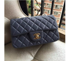 2016 Chanel Classic Mini Flap Bags Original sheepskin leather A1116 in Royalblue with Gold A1116