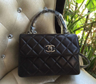 2016 Chanel Classic Top Handle Bag Original Sheepskin Leather A92236 Black A92236