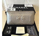 2016 Chanel Clutch Dinner Bag Original Sheepskin Leather A94431 Gray A94431