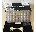 2016 Chanel Clutch Dinner Bag Original Sheepskin Leather A94432 Gray A94432