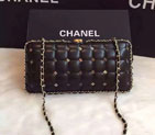 2016 Chanel Clutch Shoulder Bag Original Sheepskin Leather A0021 Black A0021