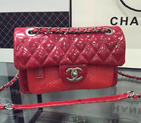 2016 Chanel Flap Shoulder Bag Iridescent Leather A68113 Rose A68113