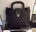 2016 Chanel Flap bag Sheepskin Leather A7625 Black A7625