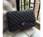 2016 Chanel Jumbo Double Flaps Bag Black Original Caviar Leather A58601 Steel A58601