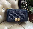 2016 Chanel LE Boy Flap Shoulder Bag Original denim A67086 Blue with Gold hardware A67086