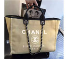 2016 Chanel Large Canvas Tote Shopping Bag A68046 Apricot A68046