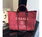 2016 Chanel Large Canvas Tote Shopping Bag A68046 Peach A68046