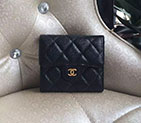 2016 Chanel Matelasse Tri-Fold Wallet Original Caviar Leather A82288 Black in Gold Hardware A82288