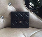 2016 Chanel Matelasse Tri-Fold Wallet Original Caviar Leather A82288 Black in Silver Hardware A82288