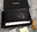 2016 Chanel Matelasse Zip Around Wallet Caviar leather A50071 Black A50071
