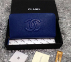 2016 Chanel Matelasse Zip Around Wallet Caviar leather A50071 Blue A50071