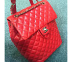 2016 Chanel Original Sheepskin Leather Backpack A91120 Red A91120