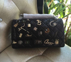 2016 Chanel Reissue 2.55 Lucky Charm Original Leather 1112 Black 1112