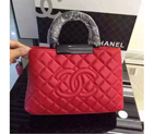 2016 Chanel Sheepskin Leather Tote shoulder Bag A66066 Red A66066
