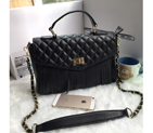 2016 Chanel Tote shoulder Bag Sheepskin Leather A8179 Black A8179