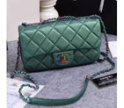 2016 Chanel flap Bag Original Deer Leather A76115 Green with Magic color hardware A76115