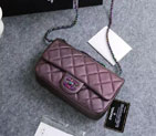 2016 Chanel flap Bag Original Deer Leather A76115 Purple with Magic color hardware A76115