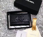 2016 Chanel key wallet Caviar leather Black A46502