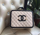 2016 Chanel spring and summer makeup bag Original Caviar Leather A12016 White A21300