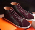 2016 Hermes Nubuck leather men Casual shoes HMS0133