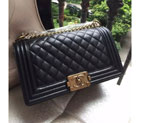 2016 LE Boy Chanel Flap Shoulder Bag Original Caviar Leather A67086 Black A67086