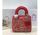 2016 MINI LADY DIOR BAG Red D1634