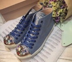 2016 Miu Miu Patent leather casual shoes with Diamonds BMS0087