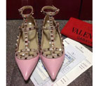 2016 Valentino women Flat shoes in patent leather with Rivet VN0089