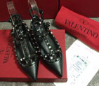 2016 Valentino women Flat shoes in sheepskin leather with Rivet VN0078