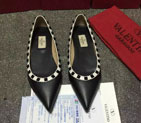 2016 Valentino women Flat shoes in sheepskin leather with Rivet VN0135