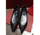 2016 Valentino women Flat shoes in sheepskin leather with Rivet VN0077