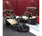 2016 Valentino women Sandals shoes with rivet Heel Height 6.5cm VN0327