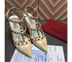 2016 Valentino women shoes with Rivet Heel Height 9.5cm VN0195