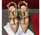 2016 Valentino women shoes with rivet Heel Height 9.5cm VN0312