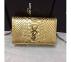 2016 YSL Dinner clutch shoulder bag 311218 Gold with Bronze 311218