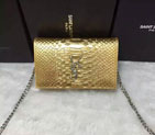 2016 YSL Dinner clutch shoulder bag 311218 Gold with Silver 311218