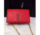 2016 YSL Dinner clutch shoulder bag 311218 Red with Bronze 311218