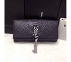 2016 YSL Dinner clutch shoulder bag 311288 Black with Silver 311288