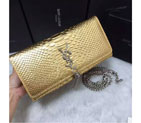 2016 YSL Dinner clutch shoulder bag 311288 Gold with Silver 311288